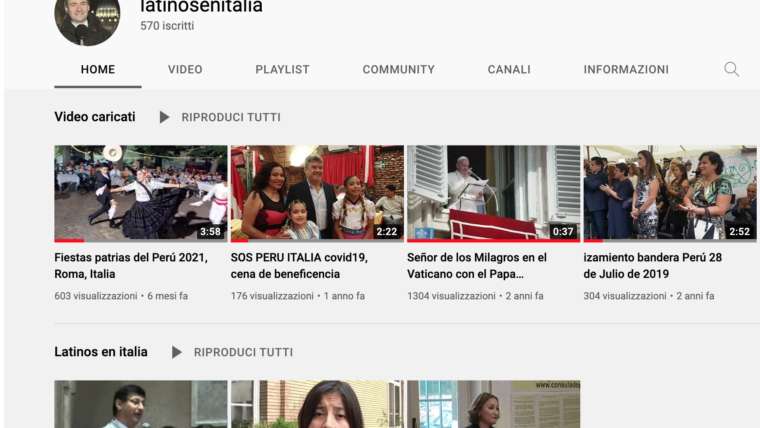 Ver los mejores videos históricos de los “Latinos en Italia”